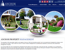 Tablet Screenshot of anchorpropertymanagement.com